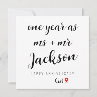 First Year Anniversary Card For Husband