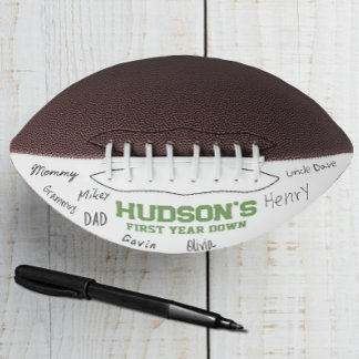 First Year Down Autograph Football Keepsake