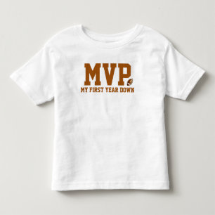 First Year Down   Football 1st Birthday Baby Toddler T-shirt