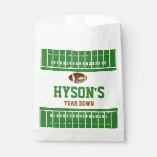 First Year Down   Football 1st Birthday Party Favour Bag