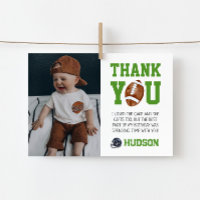 First Year Down Football 1st Birthday Photo