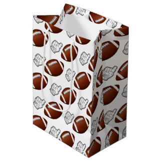 First Year Down Football Birthday  Medium Gift Bag