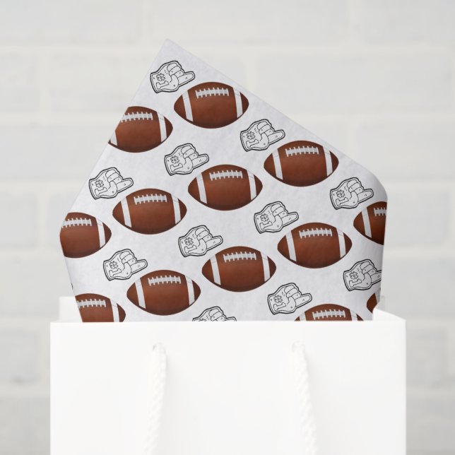 First Year Down Football Birthday  Tissue Paper (Gift Bag)