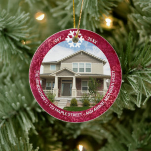 First Year Family Home Keepsake Photo Ceramic Ornament