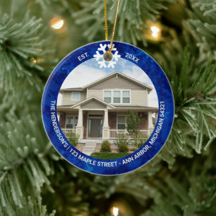 First Year Family Home Photo Ceramic Ornament