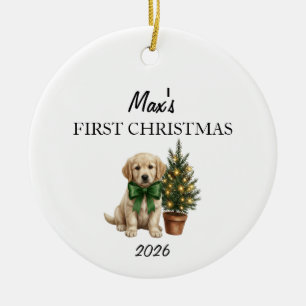 First Year Golden Retriever Christmas Ornament 