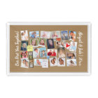 First Year Together Photo Memories Faux Cork Board