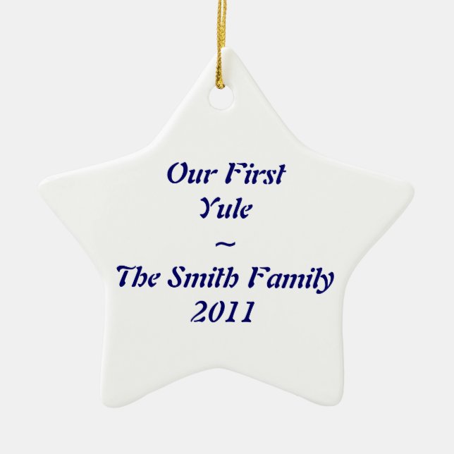 "First Yule" ornament (Front)