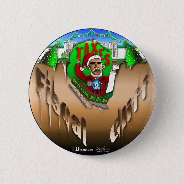 Fiscal Cliff 2 Inch Round Button (Front)