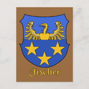 Fischer Family Shield Postcard