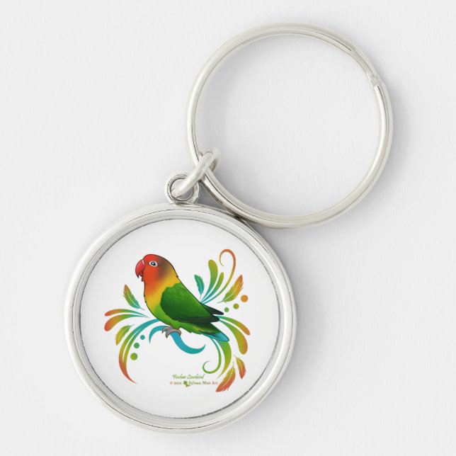 Fischer Lovebird Keychain (Front)