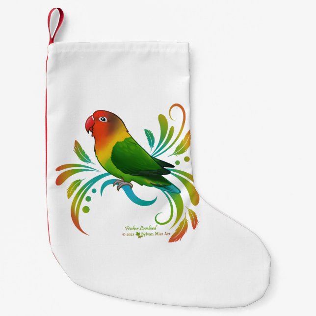 Fischer Lovebird Small Christmas Stocking (Front)