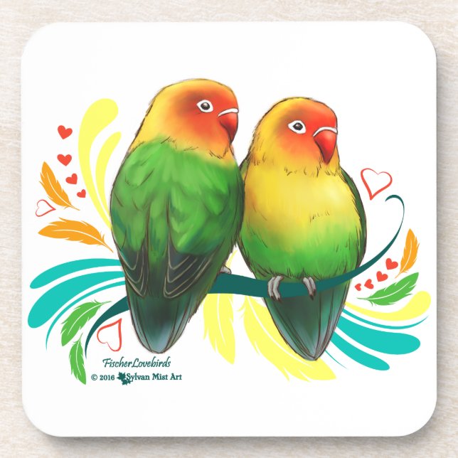 Fischer Lovebirds Coaster (Front)