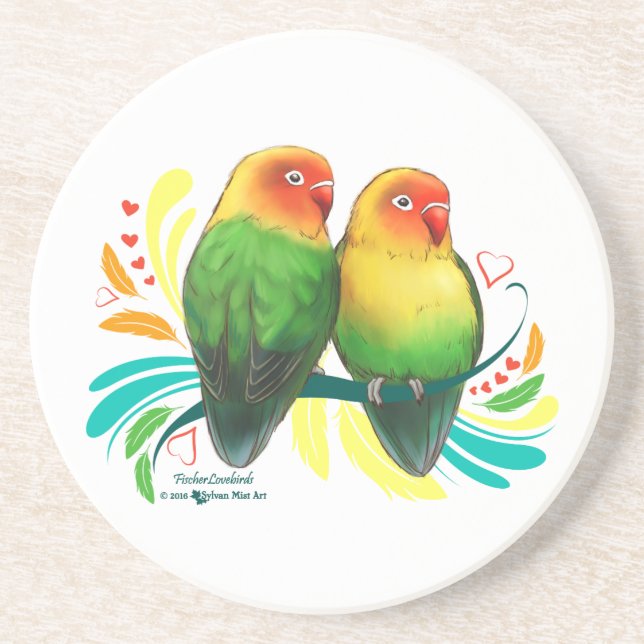 Fischer Lovebirds Coaster (Front)