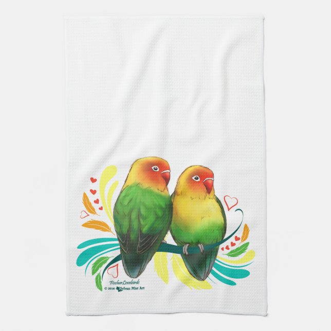 Fischer Lovebirds Kitchen Towel (Vertical)