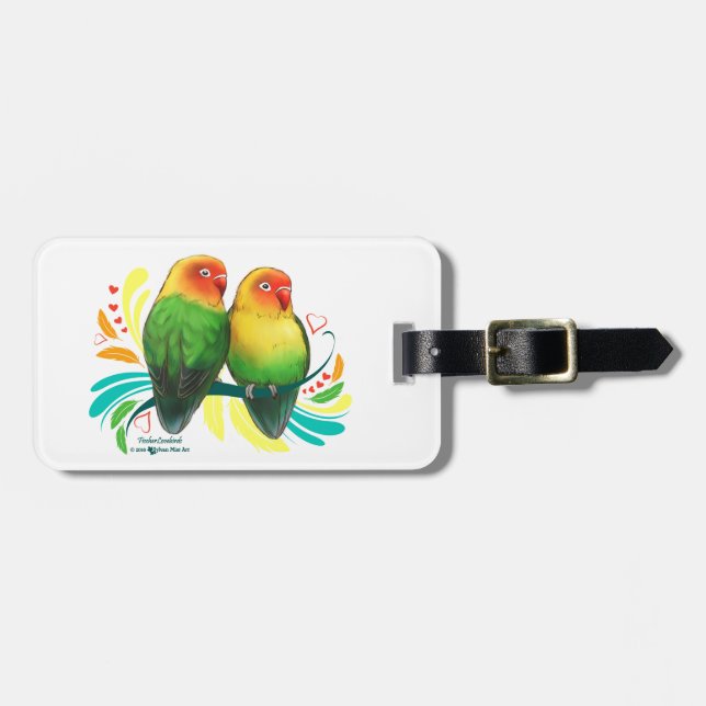 Fischer Lovebirds Luggage Tag (Front Horizontal)
