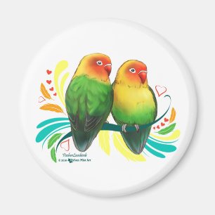 Fischer Lovebirds Magnet