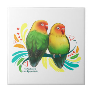 Fischer Lovebirds Tile