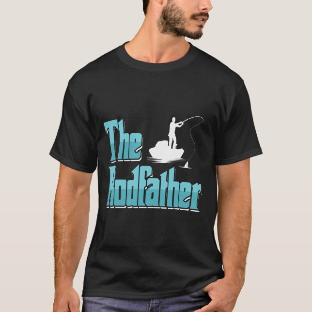 Fischer Vater Angler Papa Der Stabschef Fishing Bo T-Shirt (Front)