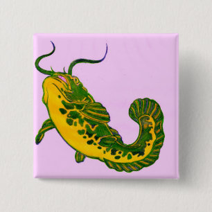 Fish 02a 2 inch square button