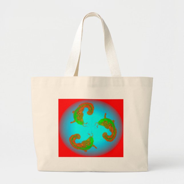 Fish 02k3vi large tote bag (Front)