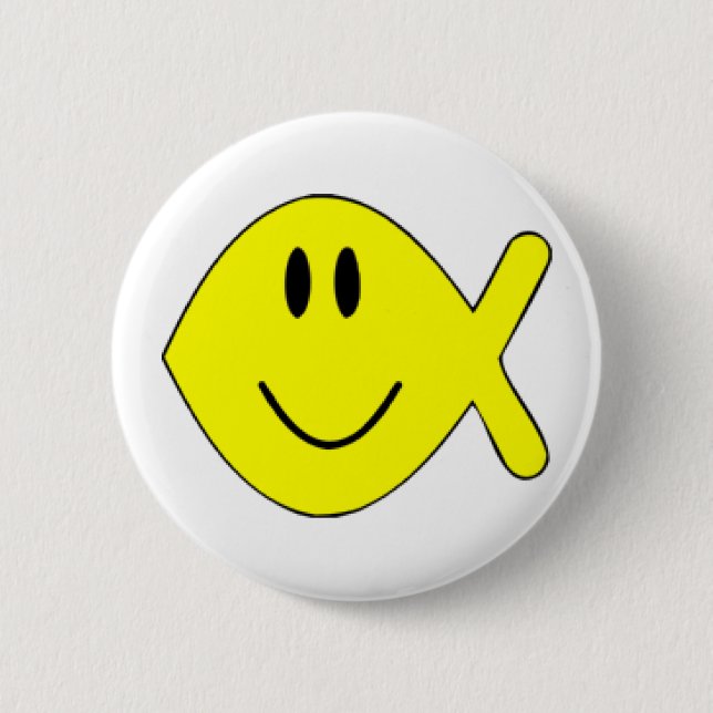 fish 1 2 inch round button (Front)
