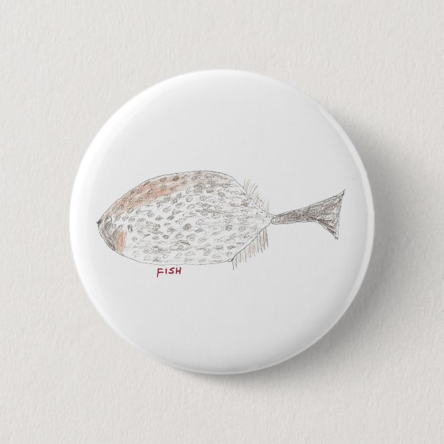 Fish 2 Inch Round Button (Front)