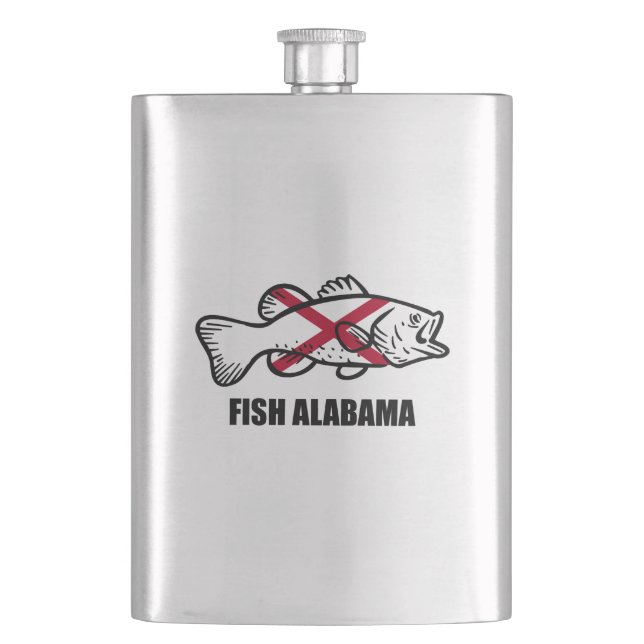 Fish Alabama Hip Flask (Front)