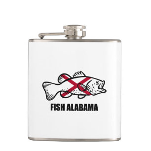 Fish Alabama Hip Flask