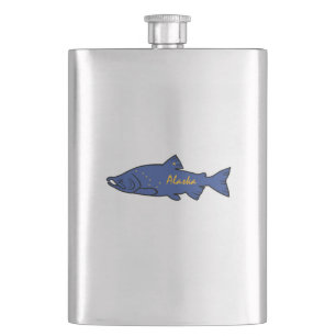 Fish Alaska Salmon Hip Flask