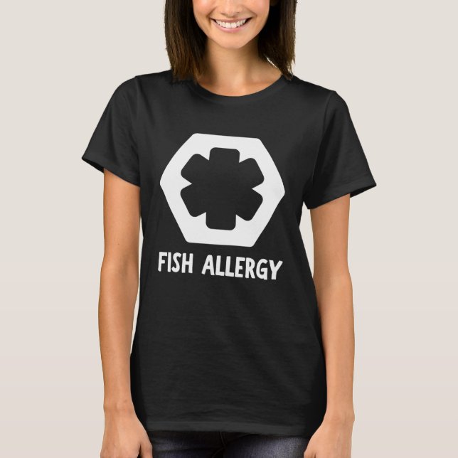 FISH ALLERGY ALERT ALLERGIC T-Shirt (Front)