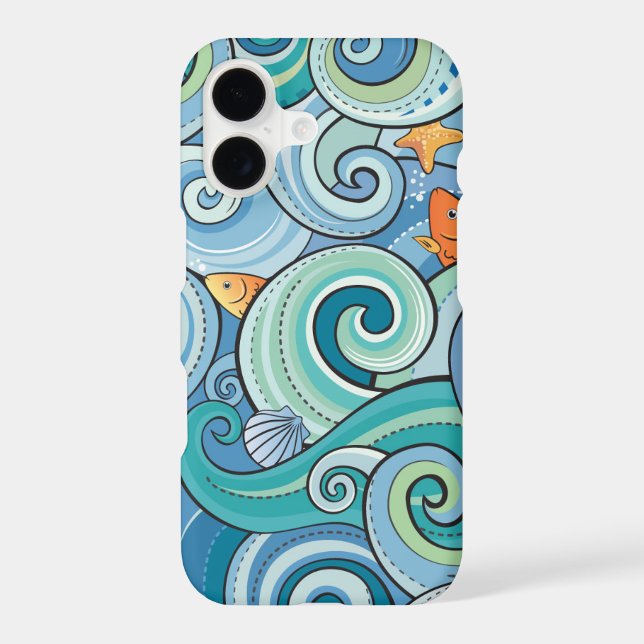 Fish Among The Waves Pattern (Back)