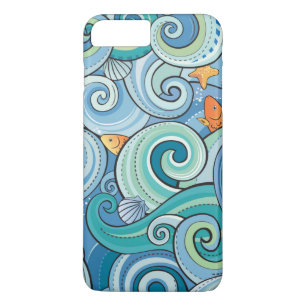 Fish Among The Waves Pattern Case-Mate iPhone Case