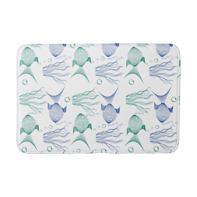 Fish and algae bath mat (Front)