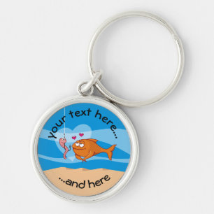 Fish and Bait in Love Keychain