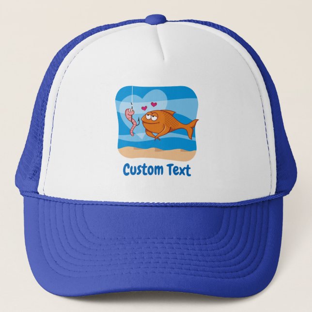 Fish and Bait in Love Trucker Hat (Front)