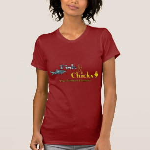 Fish and Chicks Funny Fishing T-Shirt