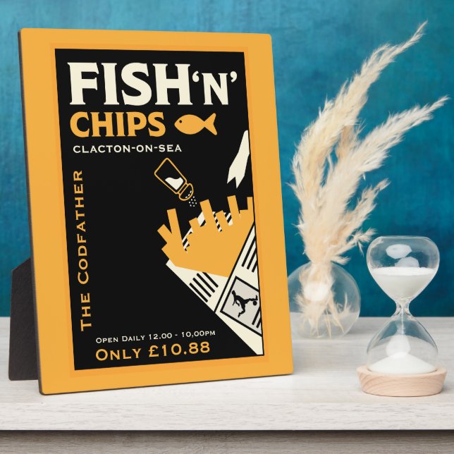 Fish And Chip Cafe Restaurant Business Plaque (Side)