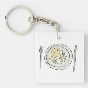 Fish and Chips Keychain