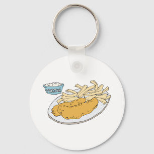fish and chips keychain