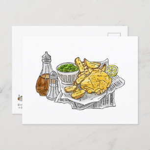 Fish and Chips on A Postcard