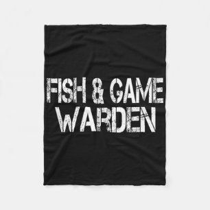 Fish And Game Warden Halloween Lazy Costume Fleece Blanket