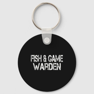 Fish And Game Warden Halloween Lazy Costume Keychain