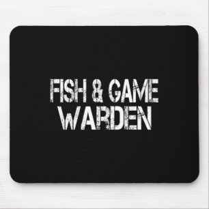 Fish And Game Warden Halloween Lazy Costume  Mouse Pad