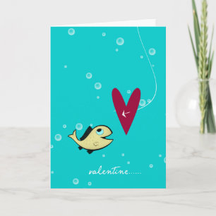 Fish and Heart Hook - Valentine's Day Card