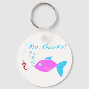 Fish and hook keychain