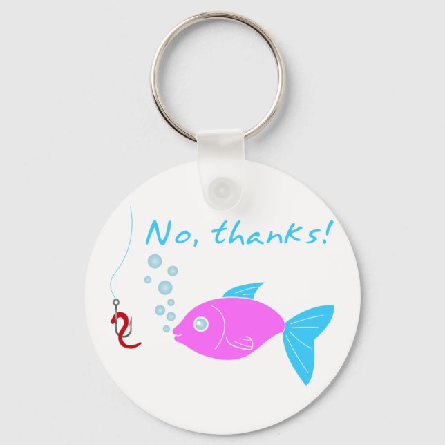 Fish and hook keychain (Front)
