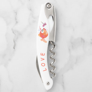Fish and Worm Love Romantic Waiter's Corkscrew