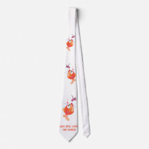 Fish and Worm Neck Tie Fun - Custom Text