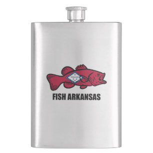 Fish Arkansas Hip Flask